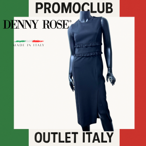 Рокля Denny Rose,черна, 98% полиестер,2% спандекс,размер 42, Италия